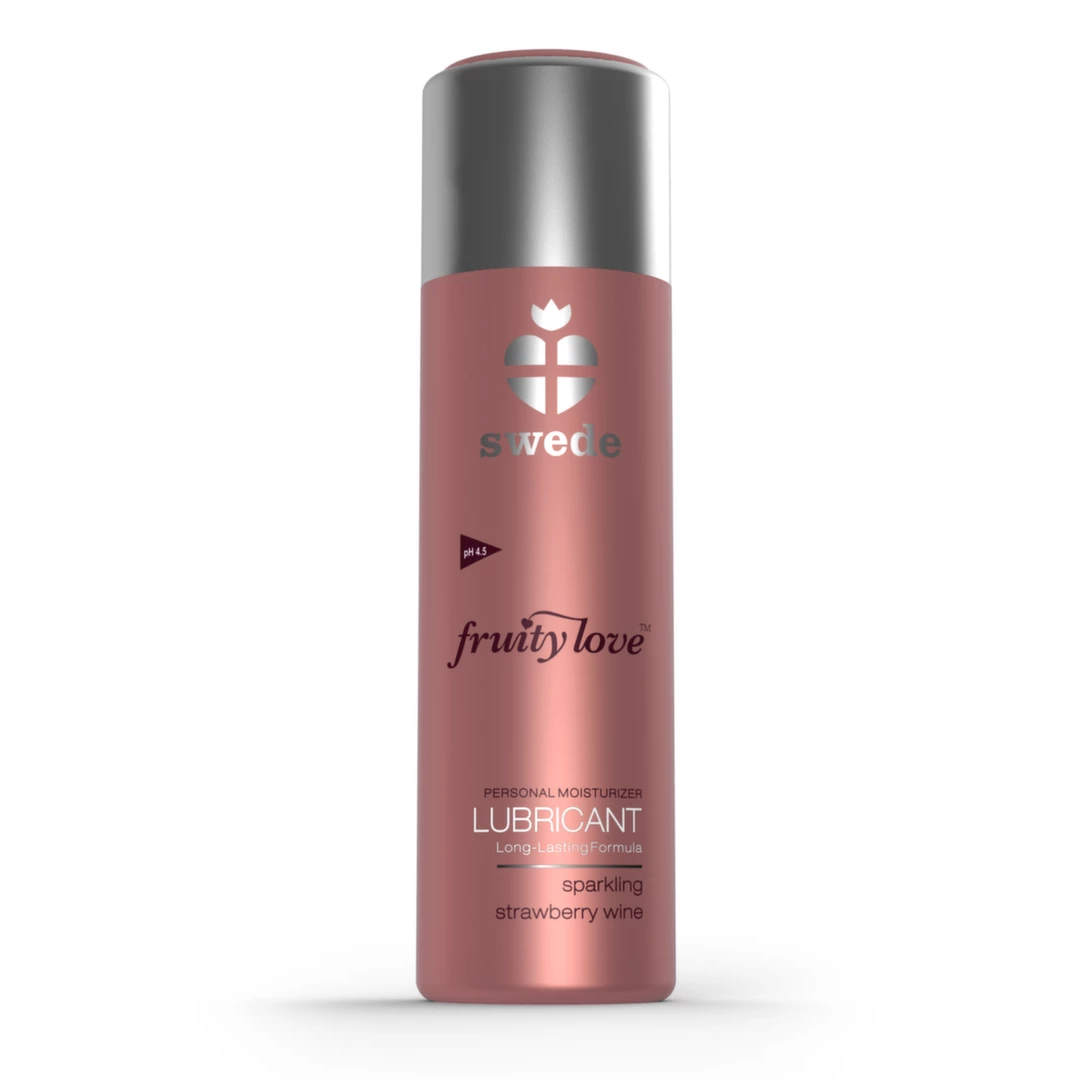 Lubrykant dopochwowy na bazie wody o smaku wina truskawkowego Swede Fruity Love 100 ml