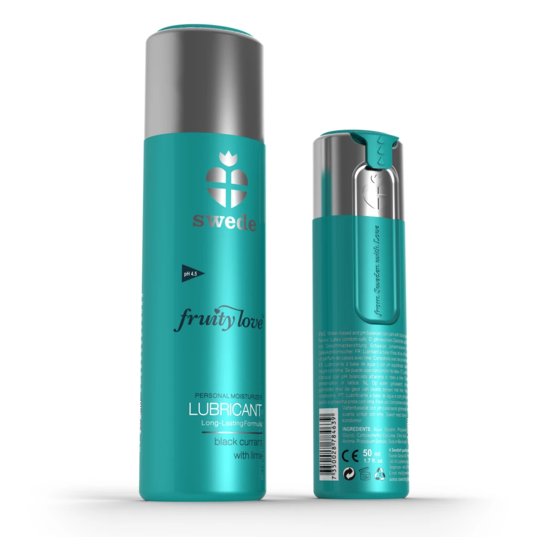 Lubrykant dopochwowy na bazie wody o smaku czarnej porzeczki i limonki Swede Fruity Love 50 ml