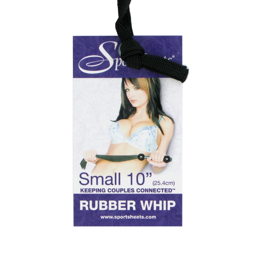 Mały, gumowy bicz - S&M Small Rubber Whip Black