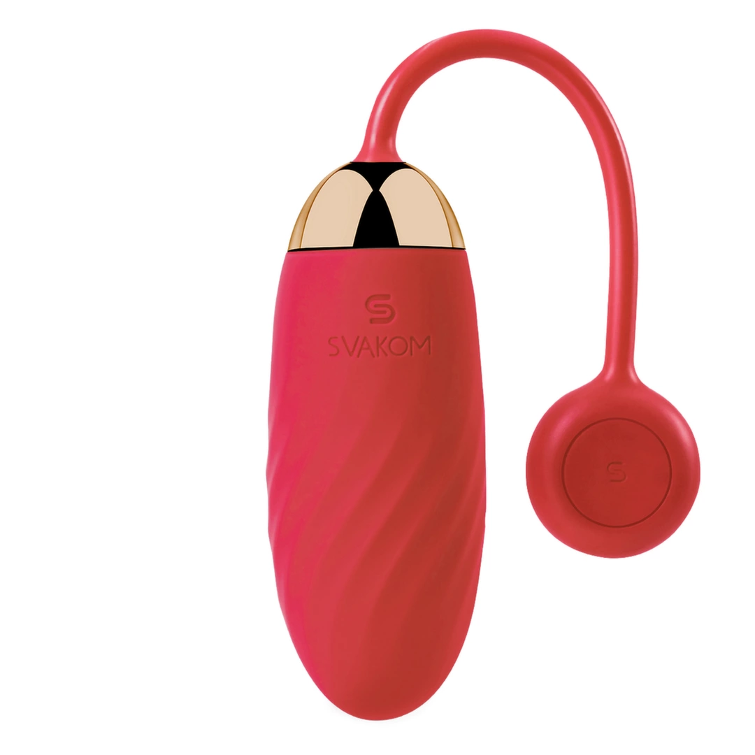 Czerwone silikonowe jajeczko wibrujące do stymulacji pochwy Svakom Elva Vibrating Egg 