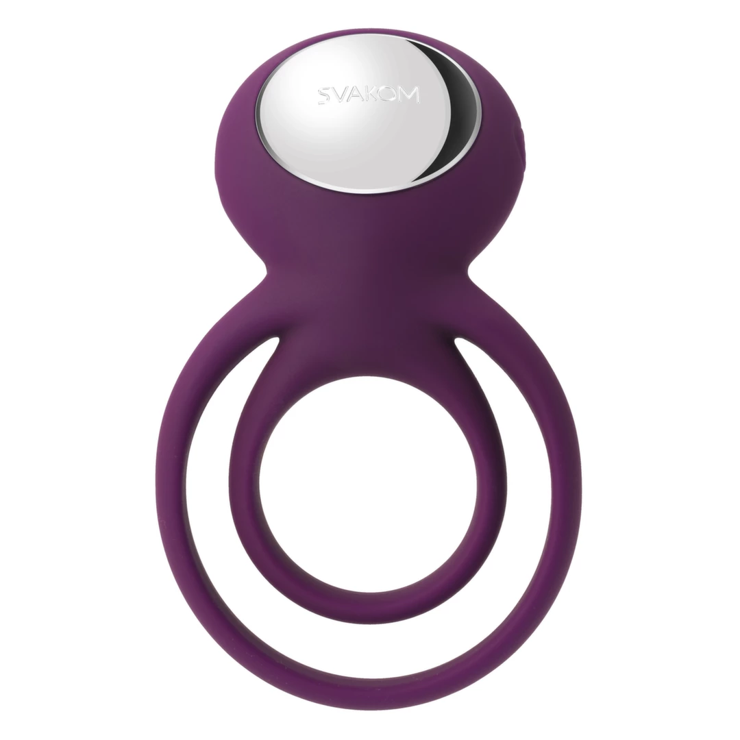 Wibrujący silikonowy podwójny pierścień na penisa w kolorze fioletowym Svakom Tammy Vibrating Ring 
