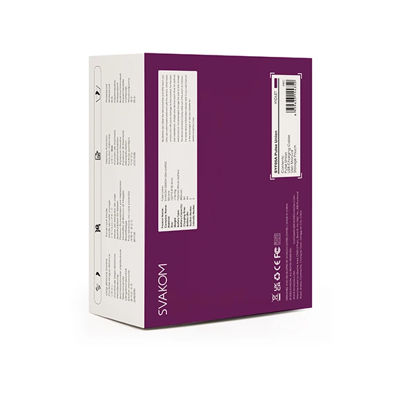 Fioletowy silikonowy zakrzywiony wibrator do próżniowej stymulacji łechtaczki Svakom Pulse Union 