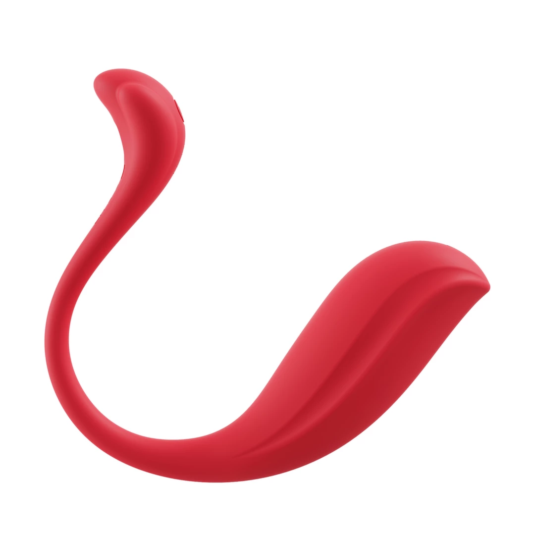 Podwójny wibrator silikonowy do stymulacji łechtaczki i punktu G zakrzywiony w kolorze czerwony Svakom Connexion Series Phoenix Neo 2