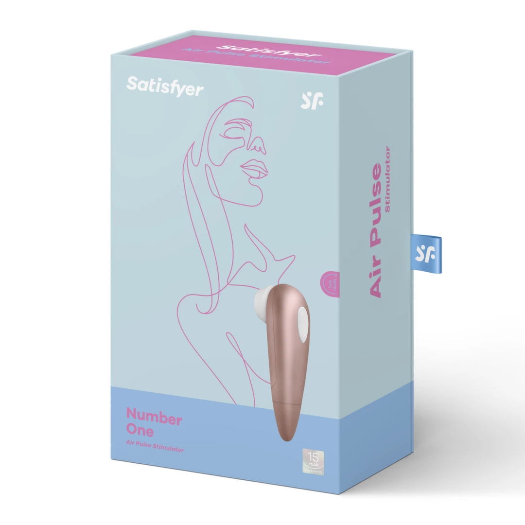 Beżowy silikonowy wibrator do próżniowej stymulacji łechtaczki Satisfyer Number One
