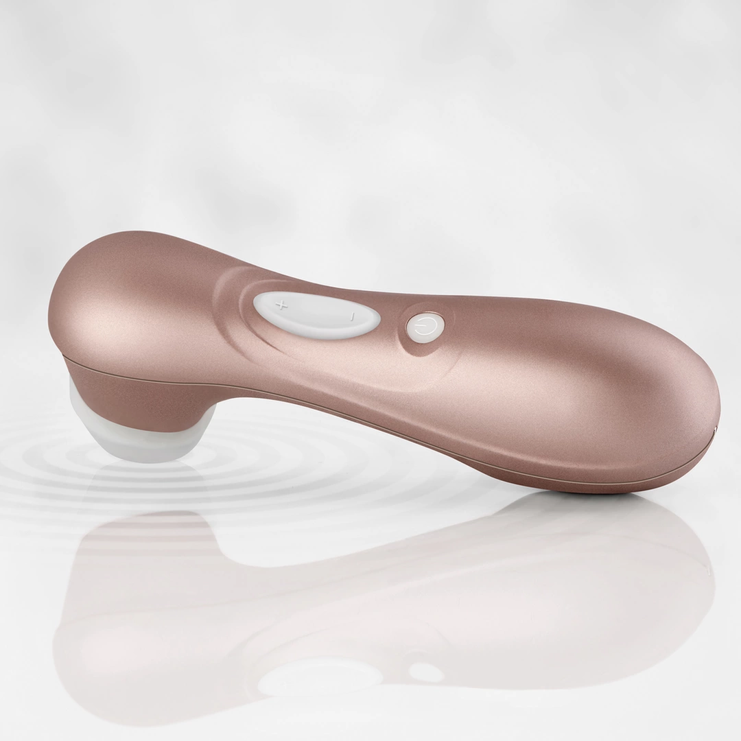 Złoty silikonowy wibrator do stymulacji łechtaczki z podciśnieniem Satisfyer Pro 2