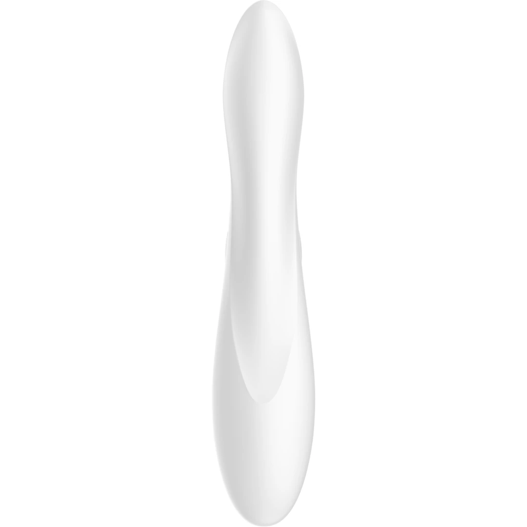 Biały podwójny silikonowy wibrator do stymulacji łechtaczki z podciśnieniem i wibracjami dla punktu G Satisfyer Pro G Spot 