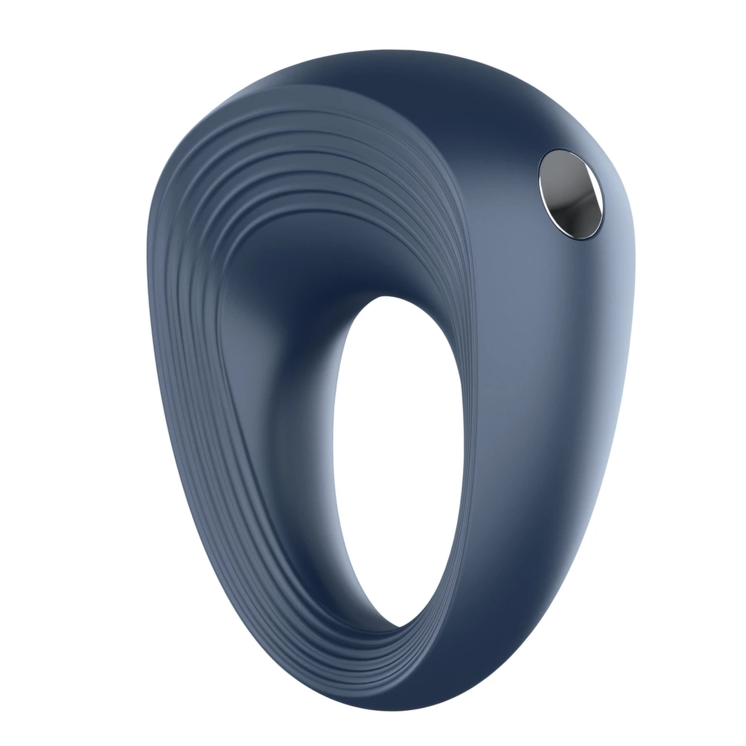 Wibrujący silikonowy pierścień na penisa w kolorze niebieskim Satisfyer Power Ring