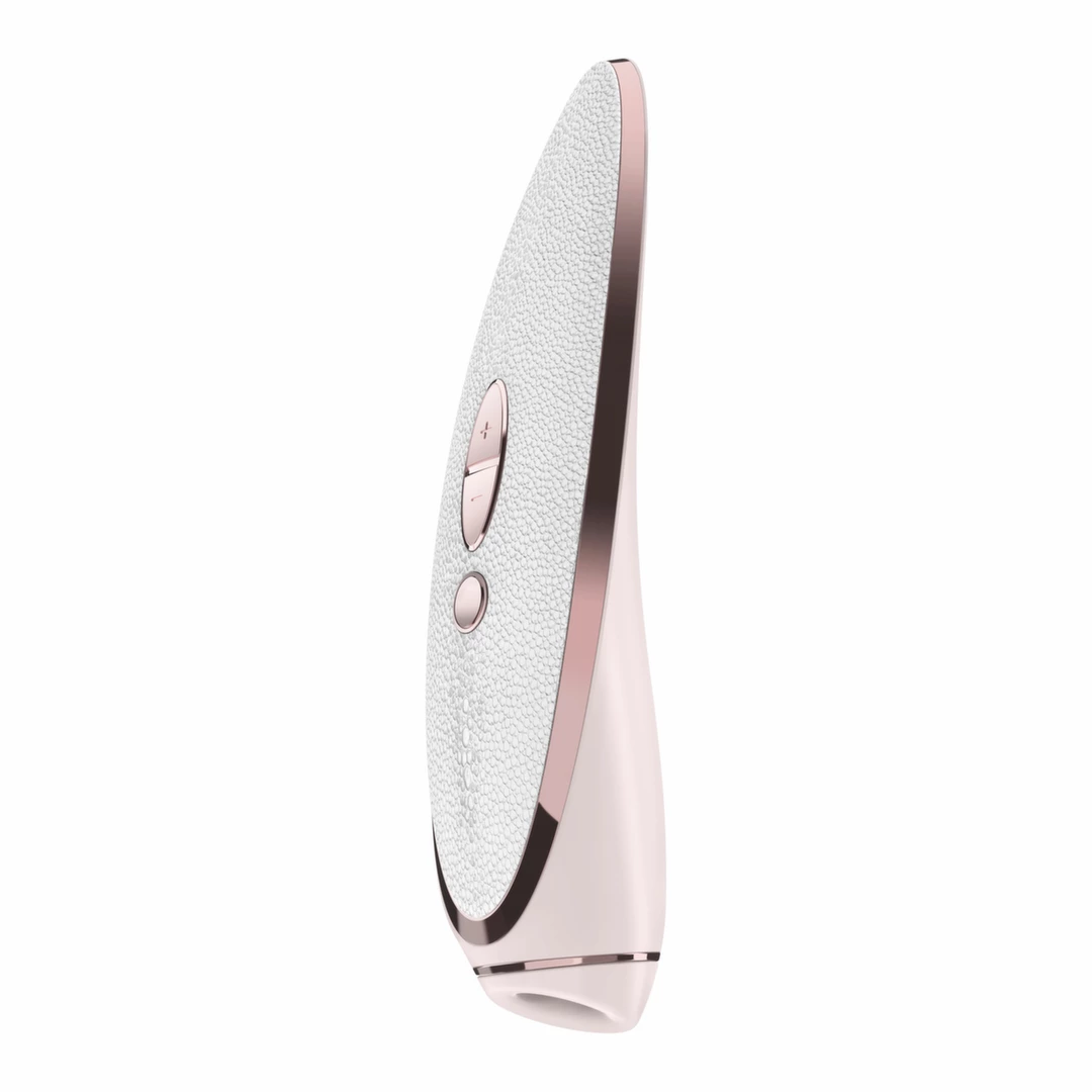 Biały silikonowy wibrator do próżniowej stymulacji łechtaczki Satisfyer Pret A Porter