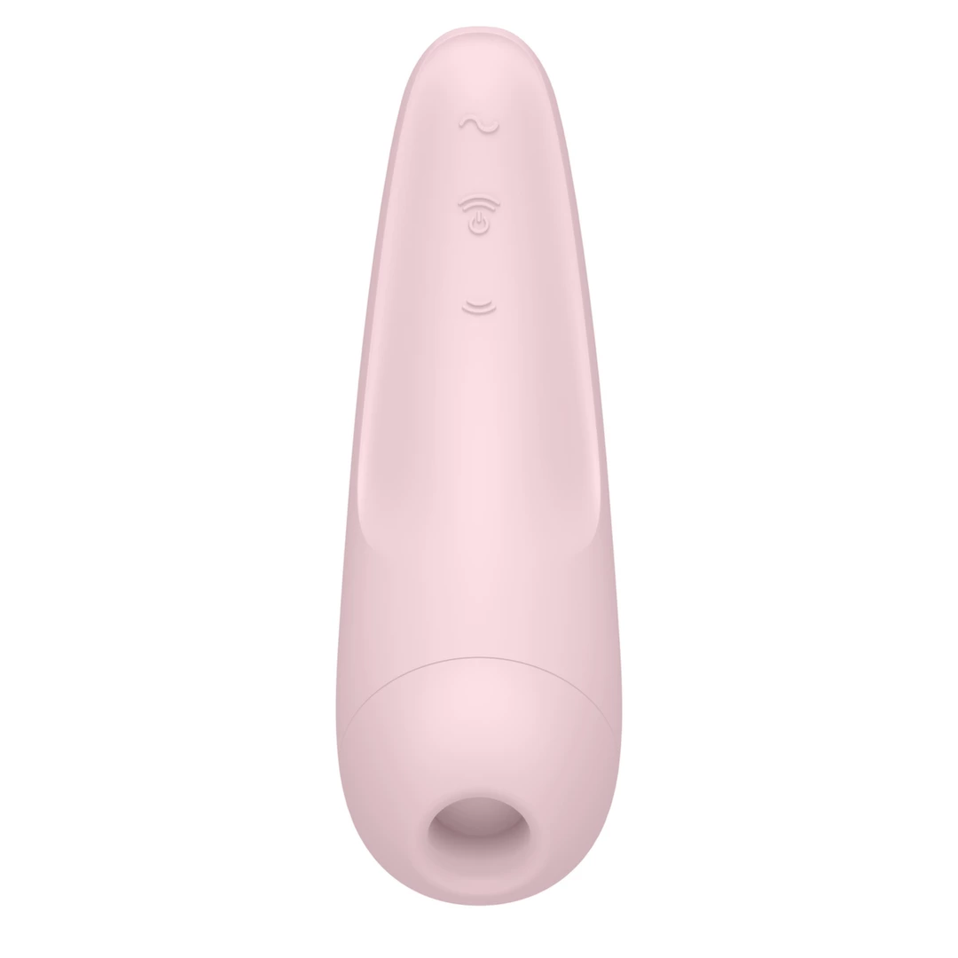 Różowy bezprzewodowy wibrator silikonowy do próżniowej stymulacji łechtaczki i punktu G Satisfyer Curvy 2