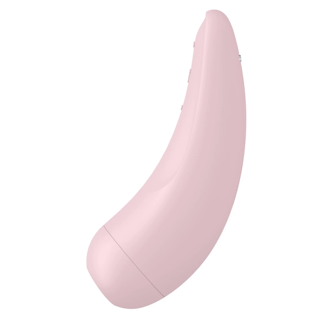 Różowy bezprzewodowy wibrator silikonowy do próżniowej stymulacji łechtaczki i punktu G Satisfyer Curvy 2