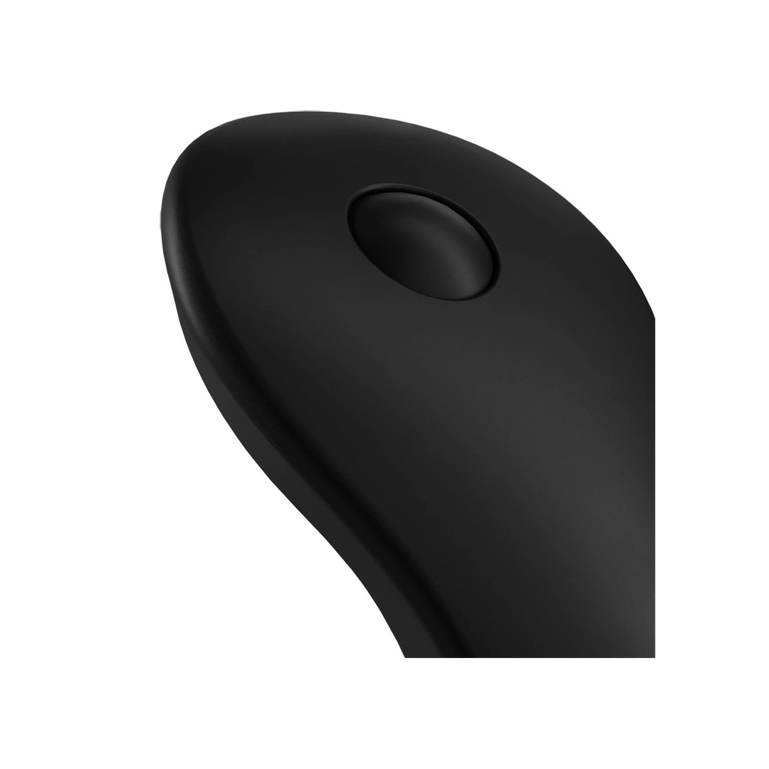 Wibrator do majtek do masturbacji łechtaczki i pochwy wykonany z czarnego silikonu z pilotem Satisfyer Little
