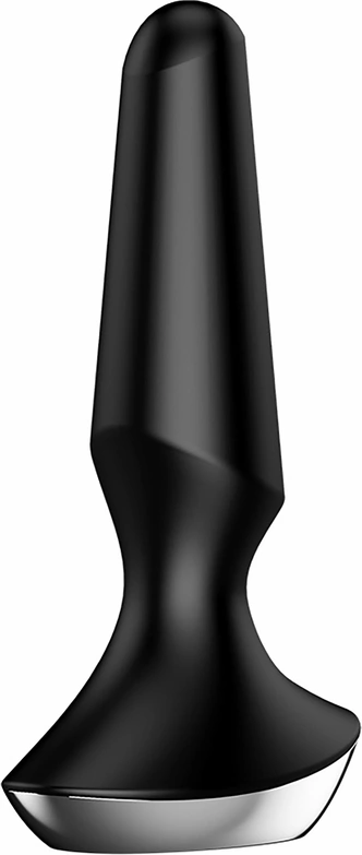 Wibrujący korek analny wykonany z czarnego silikonu Ilicious 2 Satisfayer 13 cm