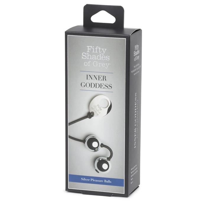 Duże kulki gejszy podwójne wykonane z metalu w kolorze srebrnym Fifty Shades of Grey Inner Goddess