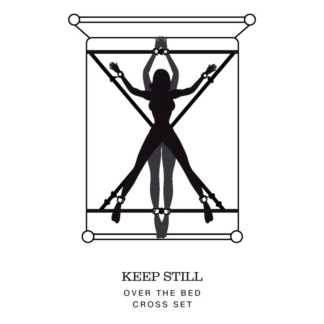 Zestaw do krępowania do łóżka - Fifty Shades of Grey Over the Bed Cross Restraint