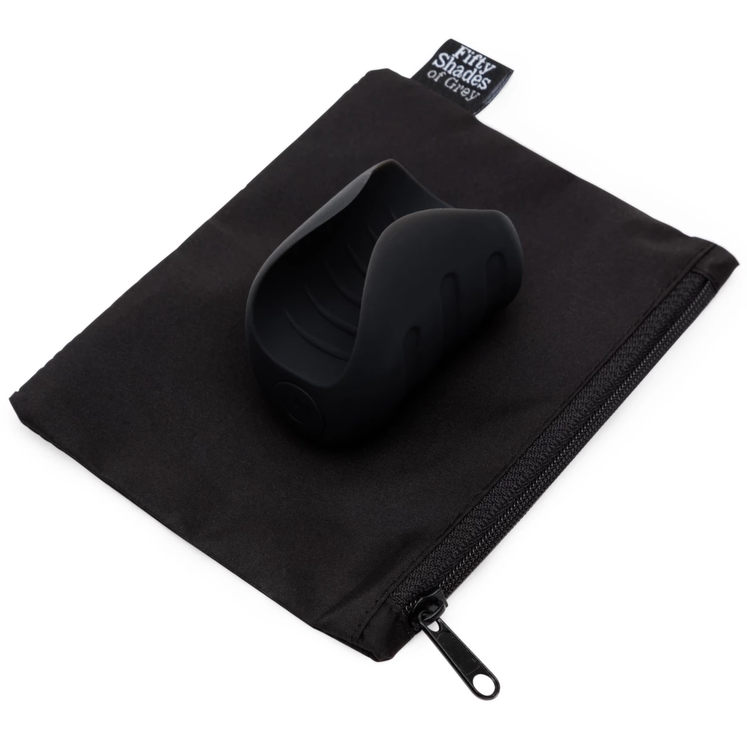 Wibrator czarny silikonowy do masturbacji penisa z wibracjami Fifty Shades of Grey Sensation Male