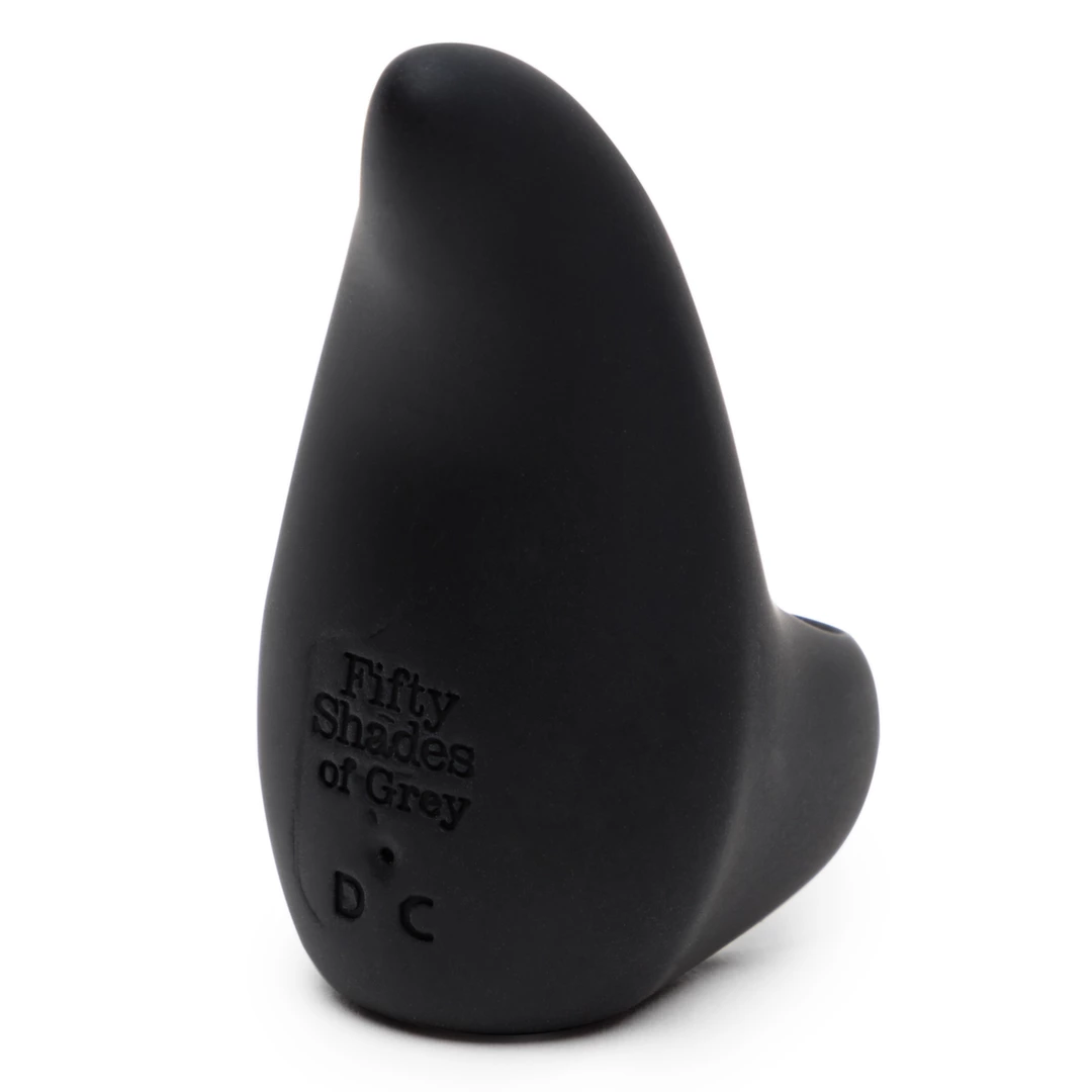 Czarny silikonowy wibrator na palec do stymulacji łechtaczki Fifty Shades of Grey Sensation Finger Vibrator