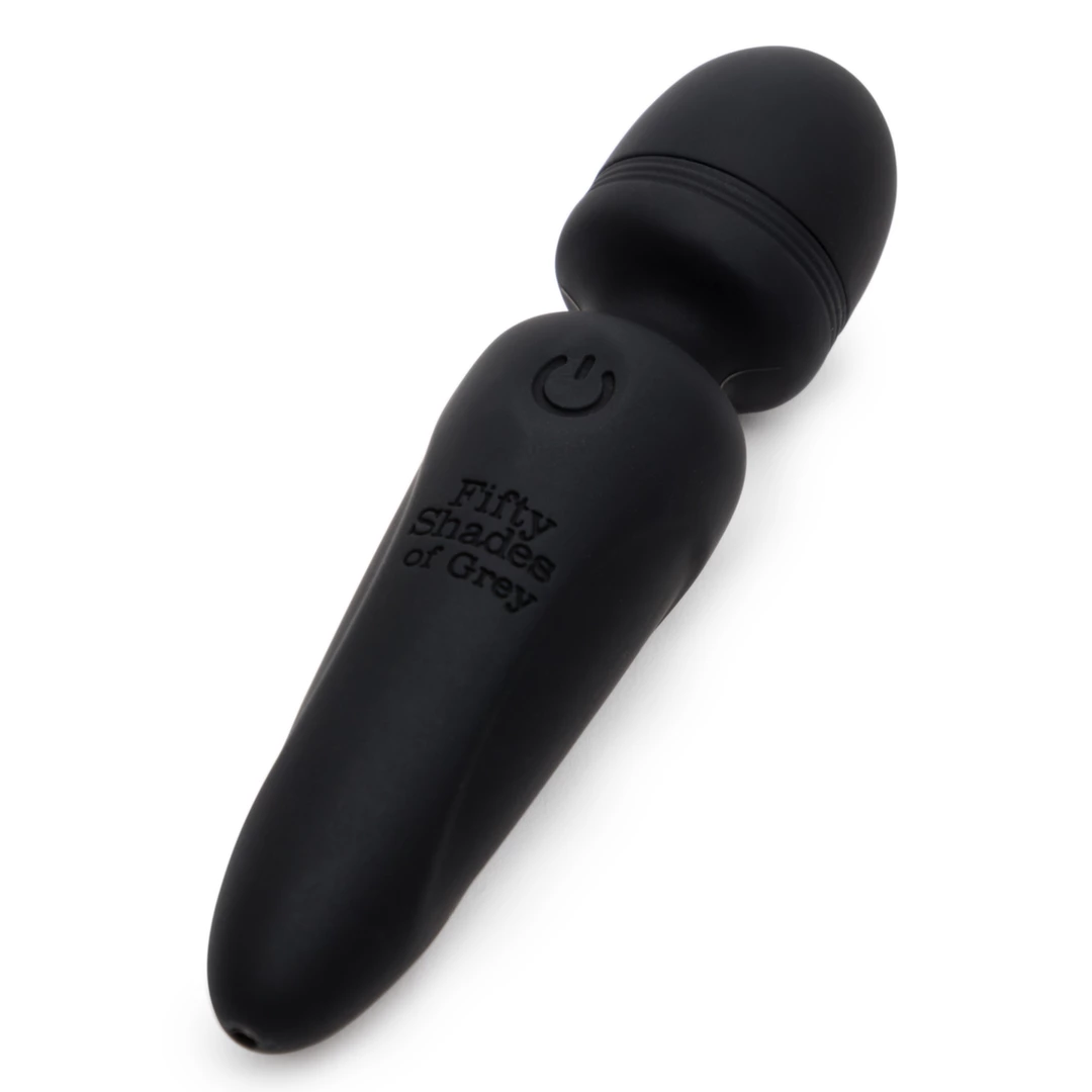 Miniaturowy czarny silikonowy masażer łechtaczki do masturbacji Fifty Shades of Grey Sensation Mini Wand 