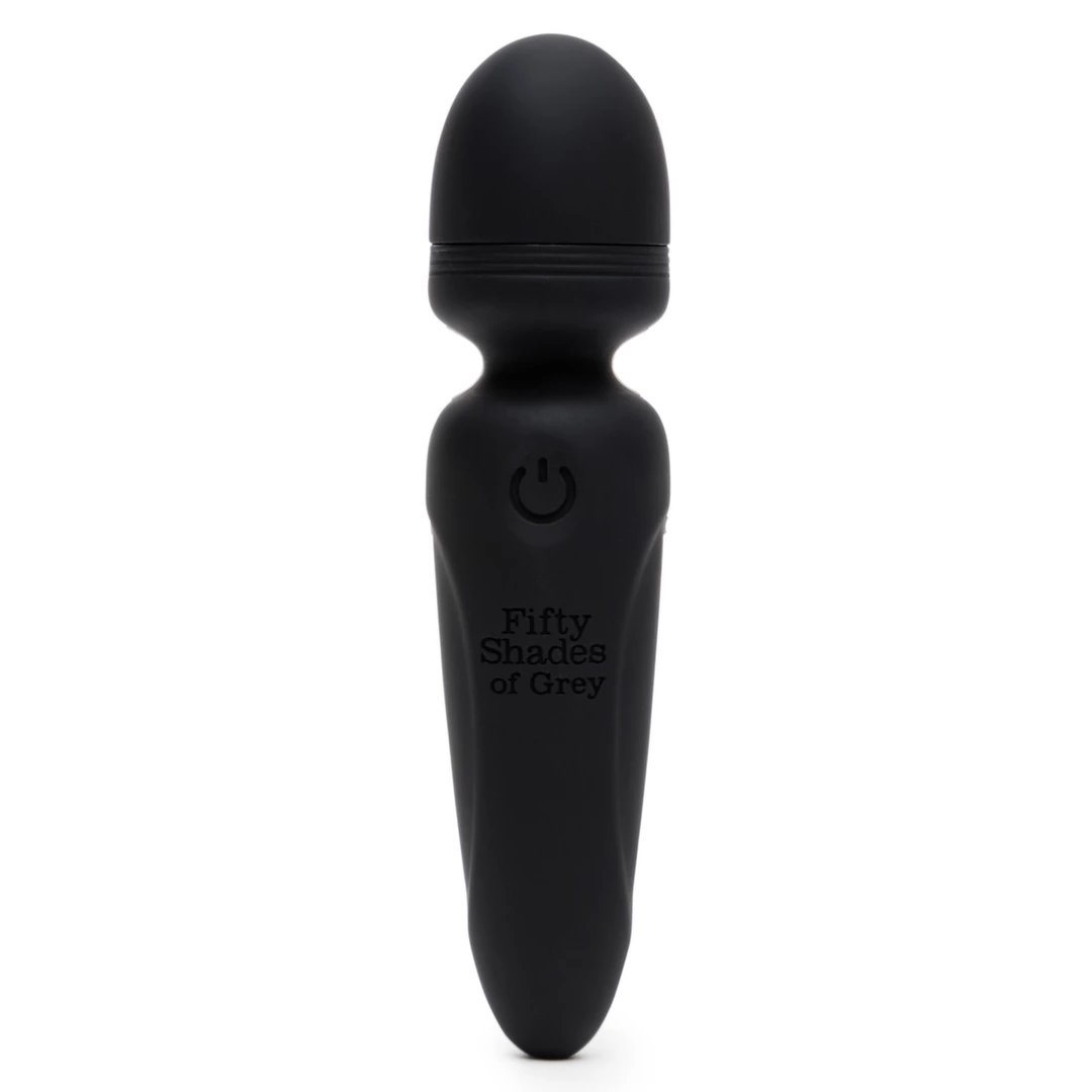 Miniaturowy czarny silikonowy masażer łechtaczki do masturbacji Fifty Shades of Grey Sensation Mini Wand 