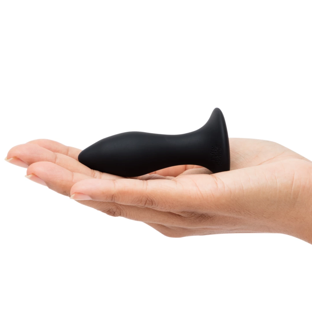 Korek analny wibrujący wykonany z silikonu w kolorze czarnym Fifty Shades of Grey Sensation Vibrating 