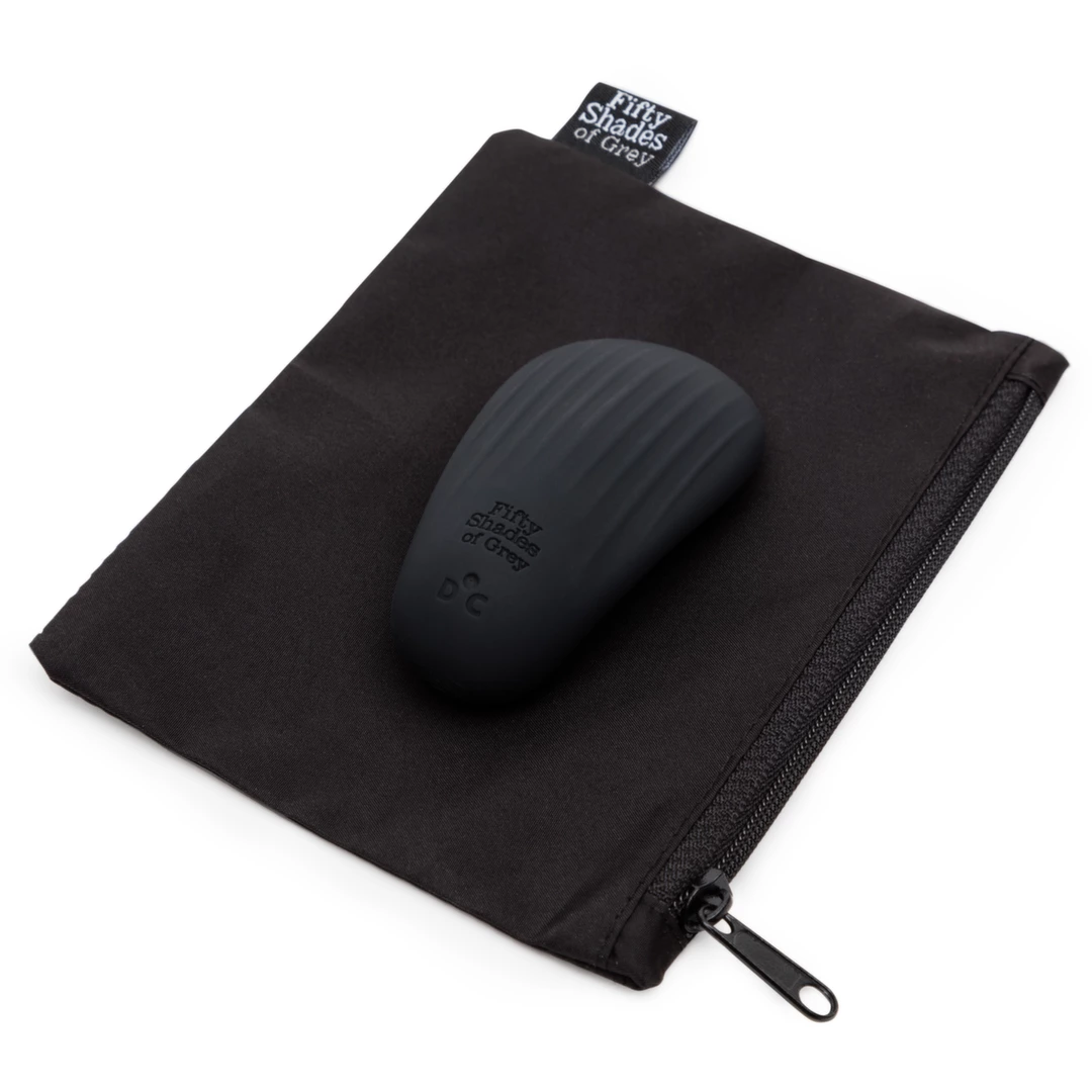 Wibrator gładki do masturbacji łechtaczki silikonowy o prążkowanej fakturze w kolorze czarnym Fifty Shades of Grey Sensation Clitoral Vibrator