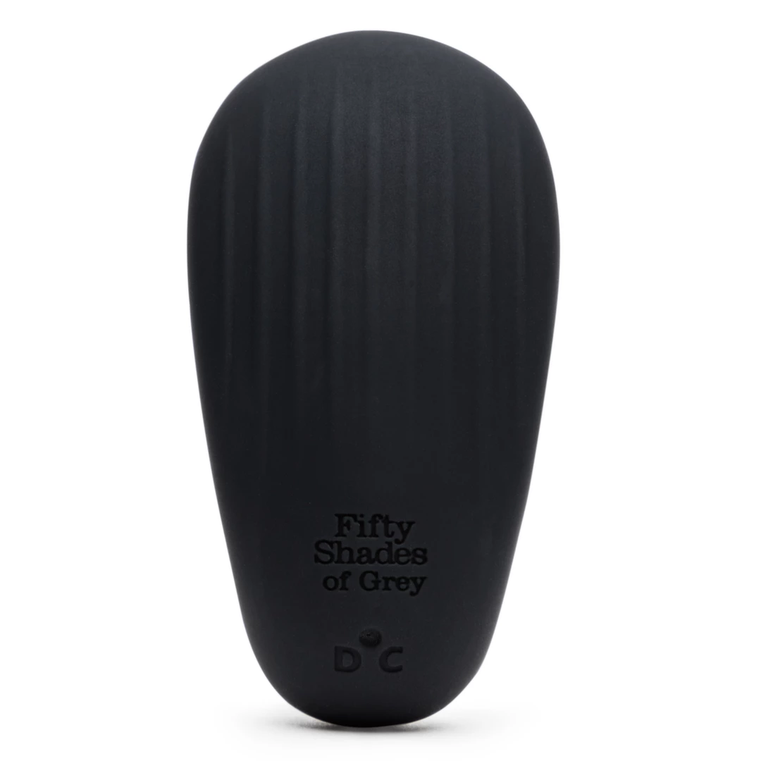 Wibrator gładki do masturbacji łechtaczki silikonowy o prążkowanej fakturze w kolorze czarnym Fifty Shades of Grey Sensation Clitoral Vibrator