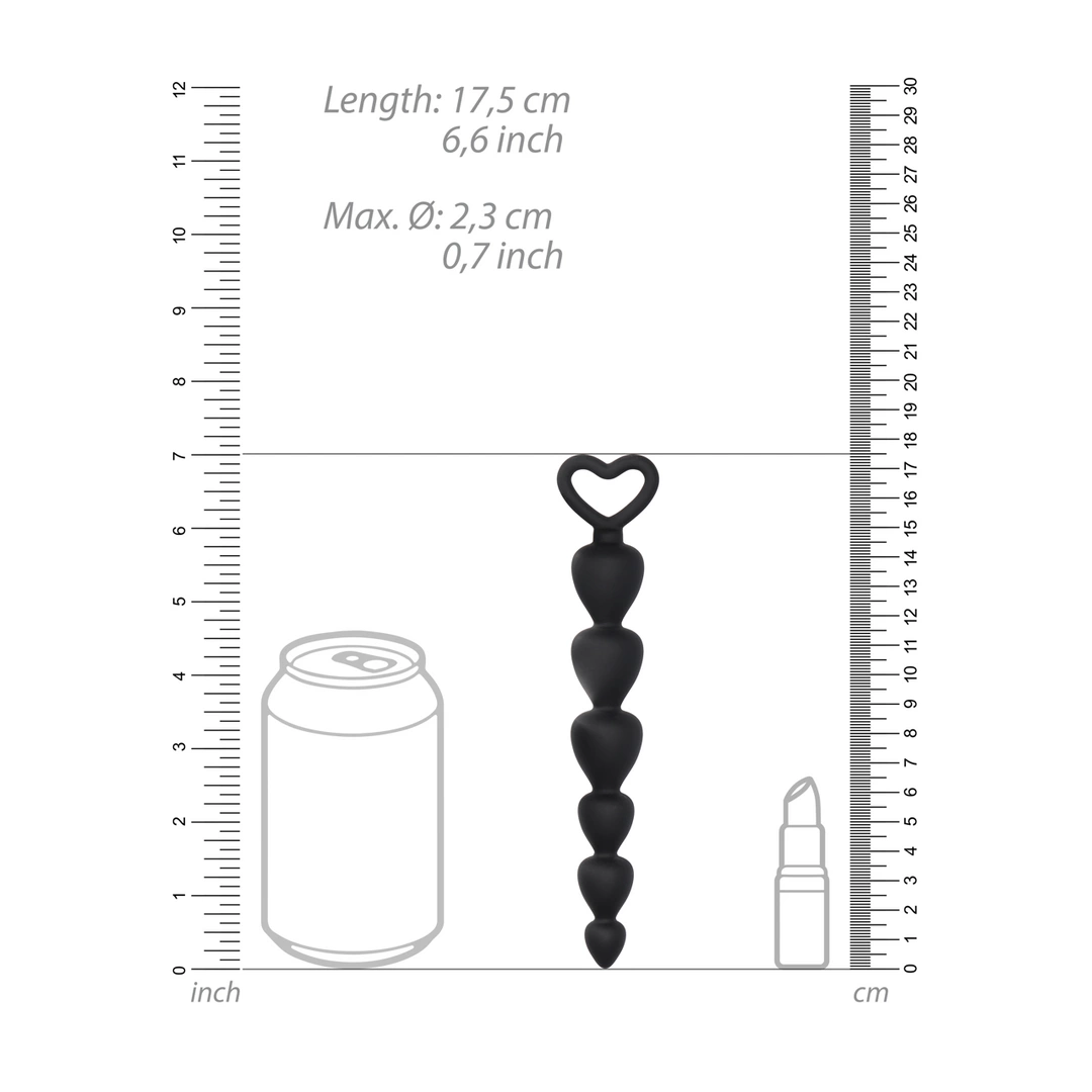 Prążkowany korek analny z czarnego silikonu Shots Toys