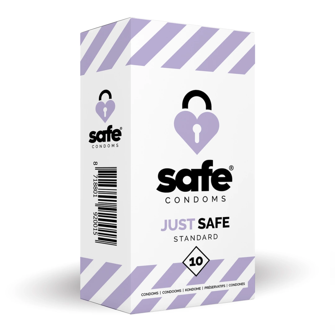 Prezerwatywy lateksowe przezroczyste gładkie do seksu waginalnego Safe Just Safe 10 szt