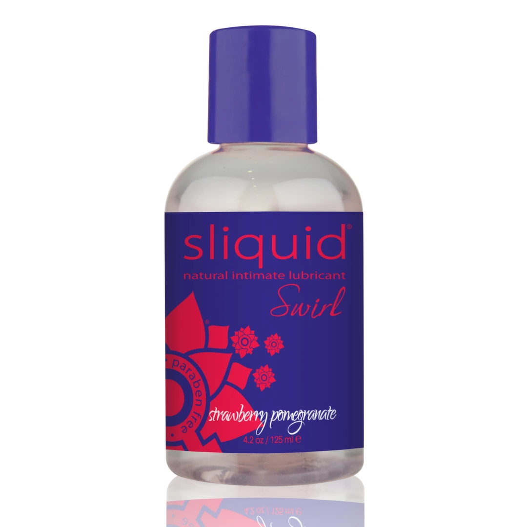 Żel nawilżający na bazie wody o smaku truskawek i granatu Sliquid Naturals Swirl 125 ml