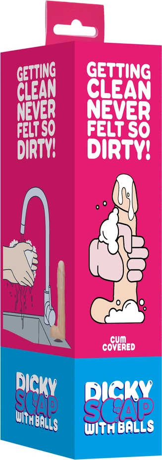 Realistyczne dildo do mycia rąk wykonane z beżowego mydła z przyssawką S-line by shots 18 cm