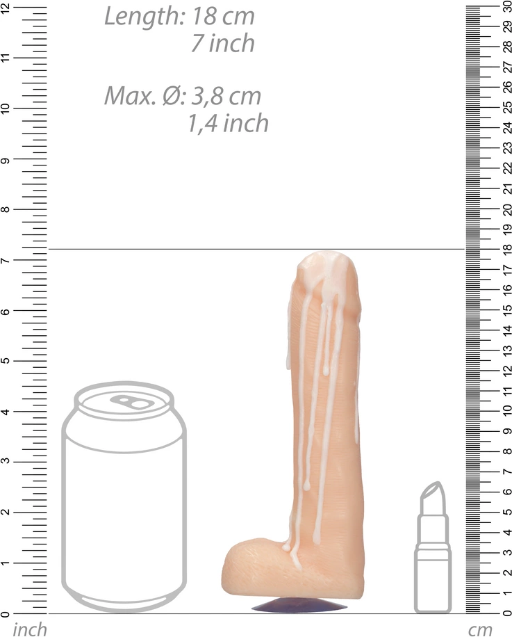 Realistyczne dildo do mycia rąk wykonane z beżowego mydła z przyssawką S-line by shots 18 cm