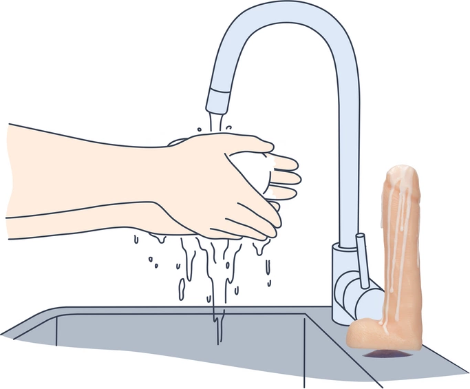 Realistyczne dildo do mycia rąk wykonane z beżowego mydła z przyssawką S-line by shots 18 cm