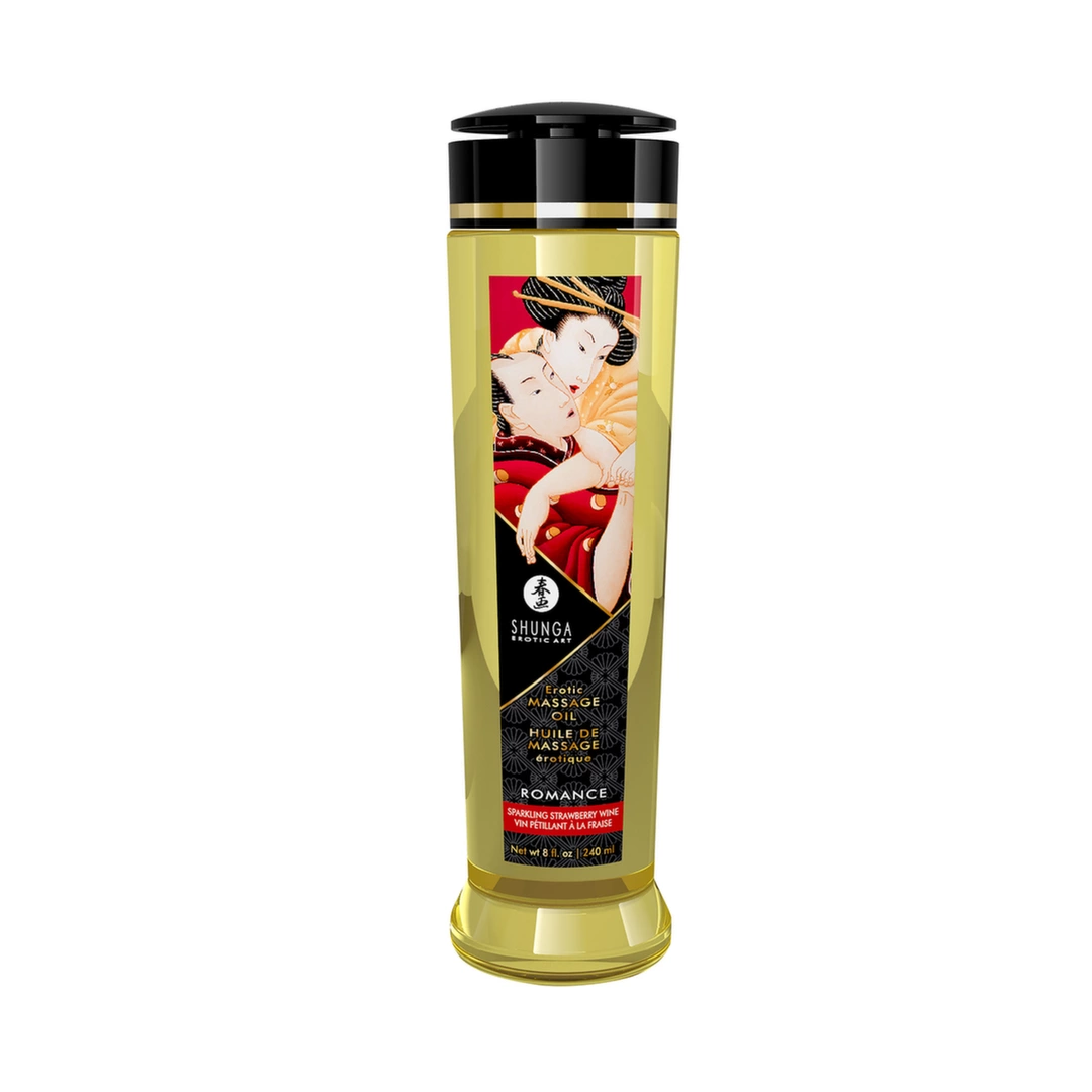 Olejek do masażu o aromacie wina truskawkowego Shunga Romance 240 ml