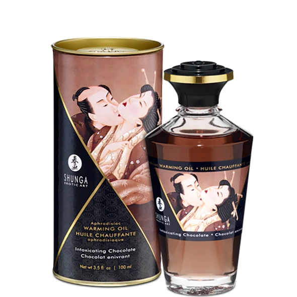 Rozgrzewający olejek do masażu jadalny o czekoladowym aromacie Shunga Aphrodisiac 100 ml