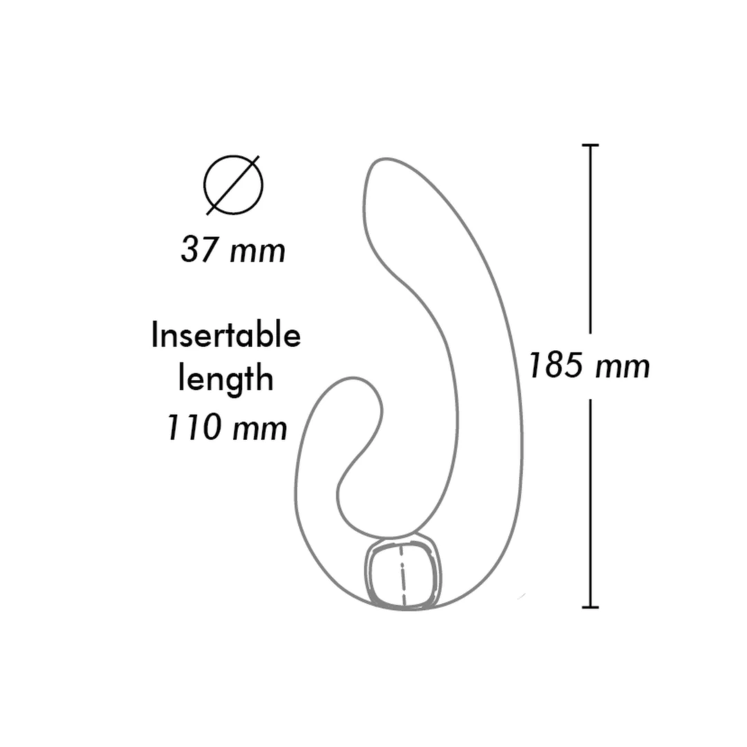 Wygodny czarny wibrator do masturbacji łechtaczki i punktu G Shunga Miyo 