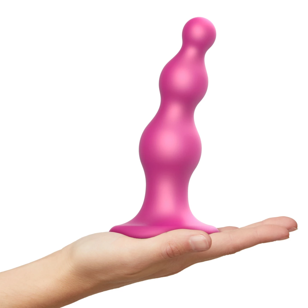 Nasada na strapon silikonowa do masturbacji pochwy i punktu G w kolorze różowym z wybrzuszeniami Strap-On-Me Dildo Plug 
