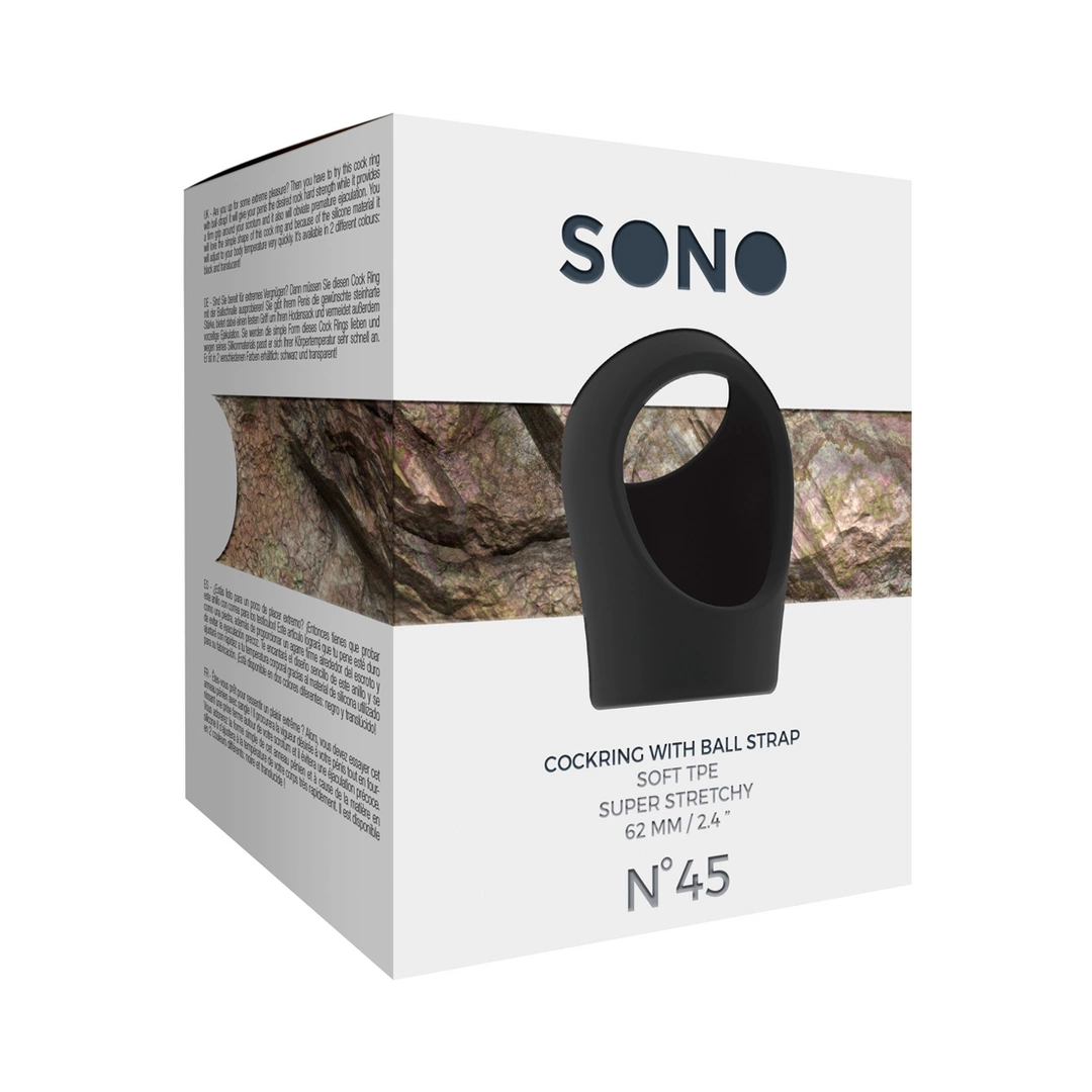 Pierścień podwójny erekcyjny czarny kolor na penisa No.45 Cockring 