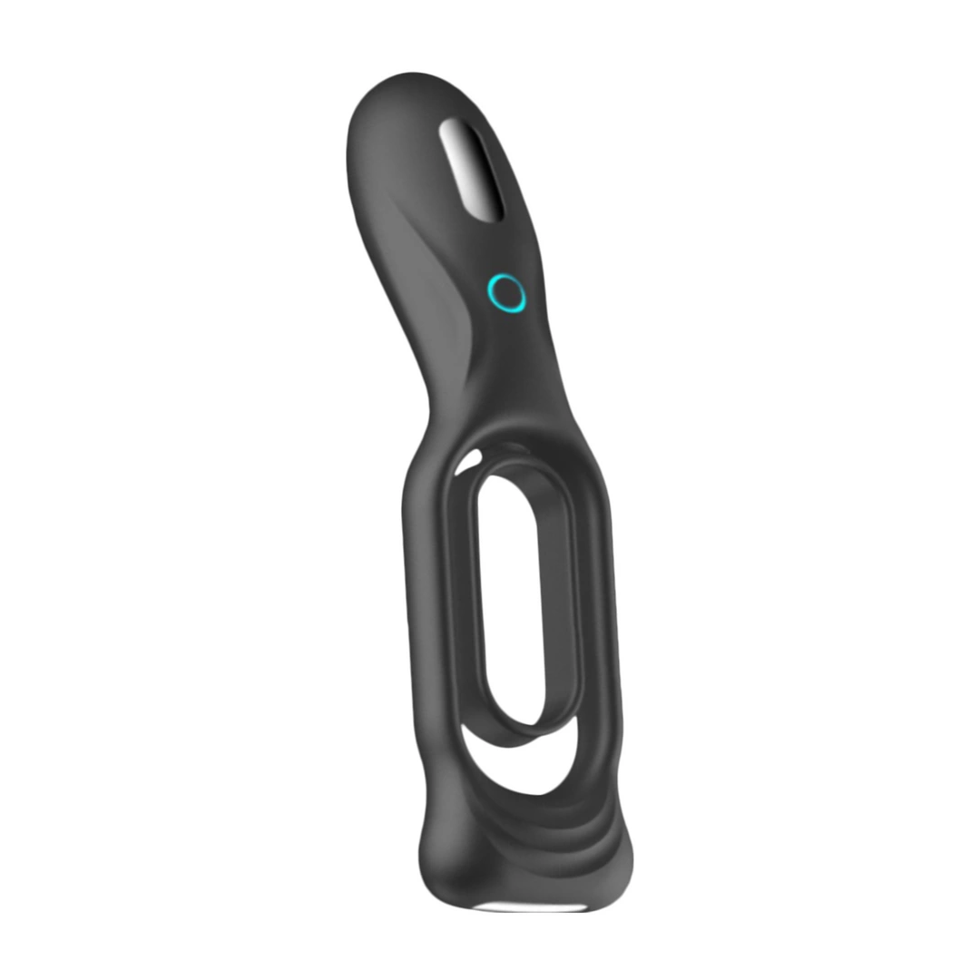 Wibrujący pierścień na penisa czarny z ręcznym sterowaniem No.88 Vibrating