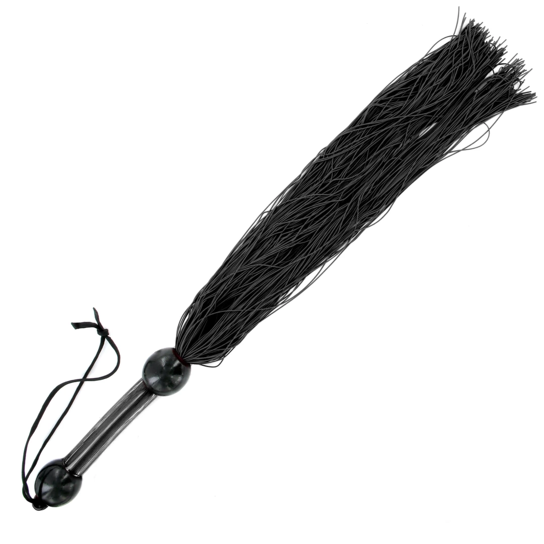 Duży, gumowy bicz - Sportsheets Large Rubber Whip Black