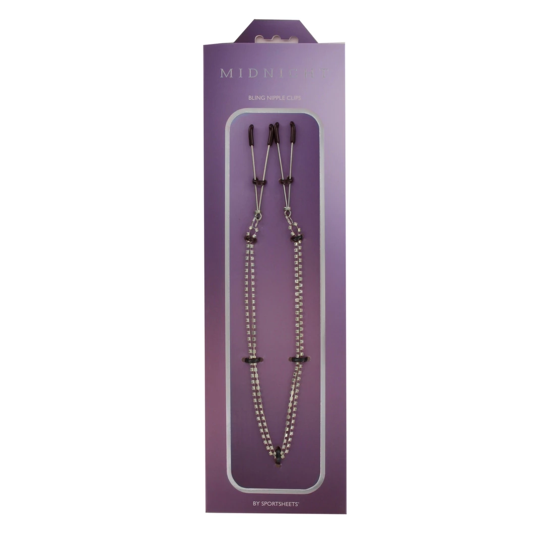 Zaciski na sutki - Sportsheets Sincerely Bling Nipple Clips