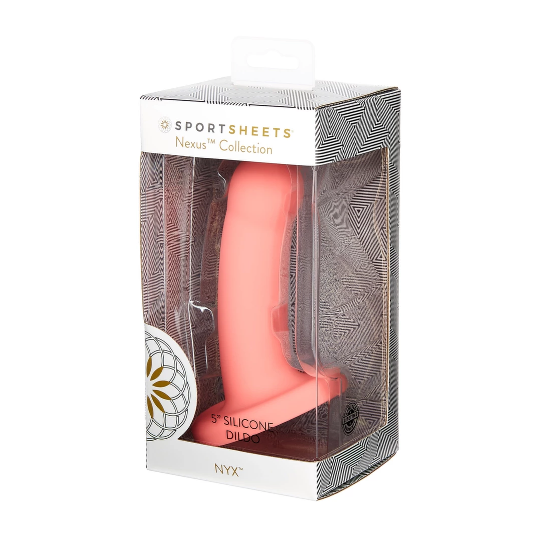 Dildo silikonowe z przyssawką Sportsheets Nexus Nyx Coral 15 cm
