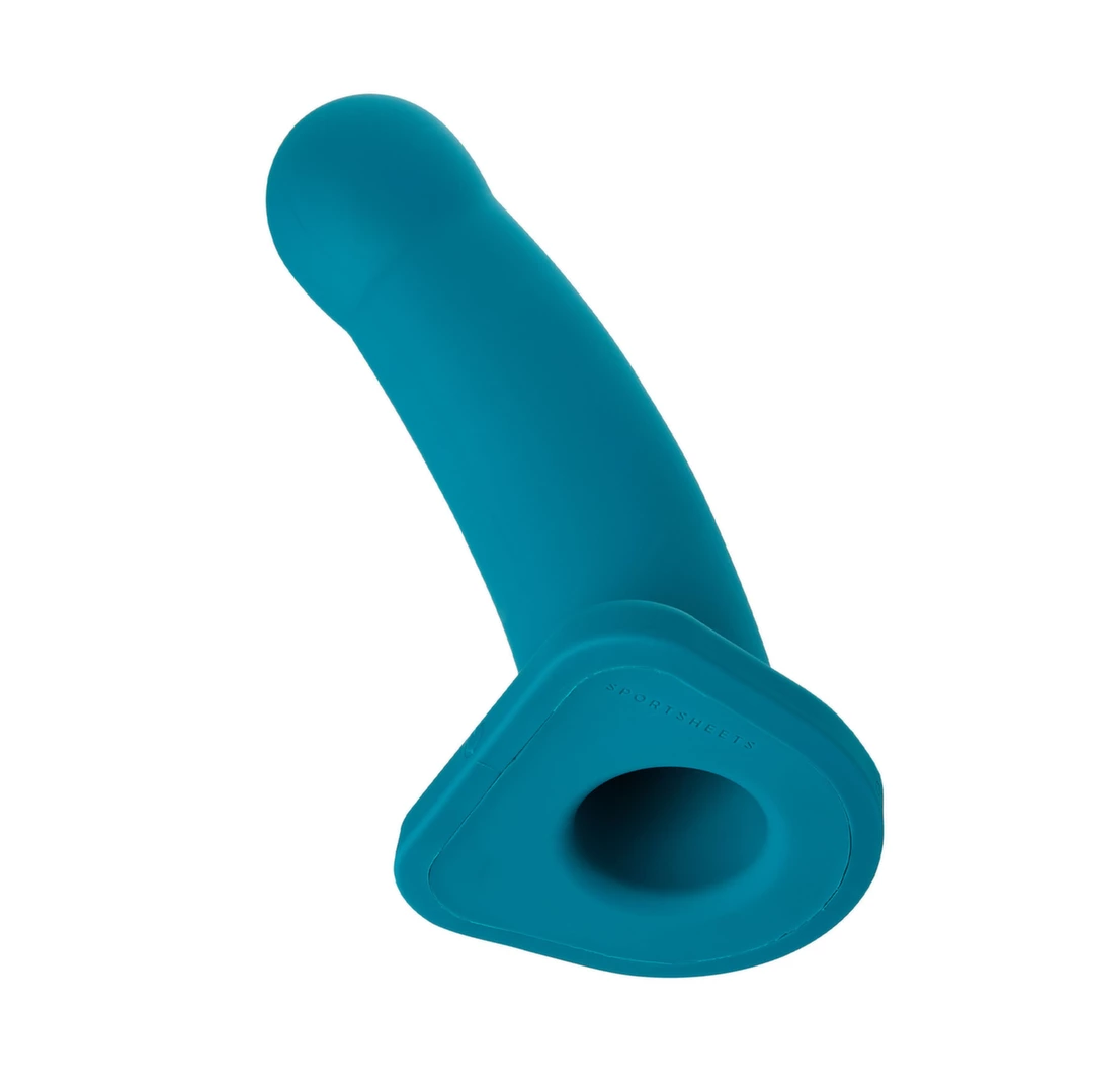 Nasada do strapon silikonowa do masturbacji waginy w kolorze niebieskim Sportsheets Nexus Lennox Emerald