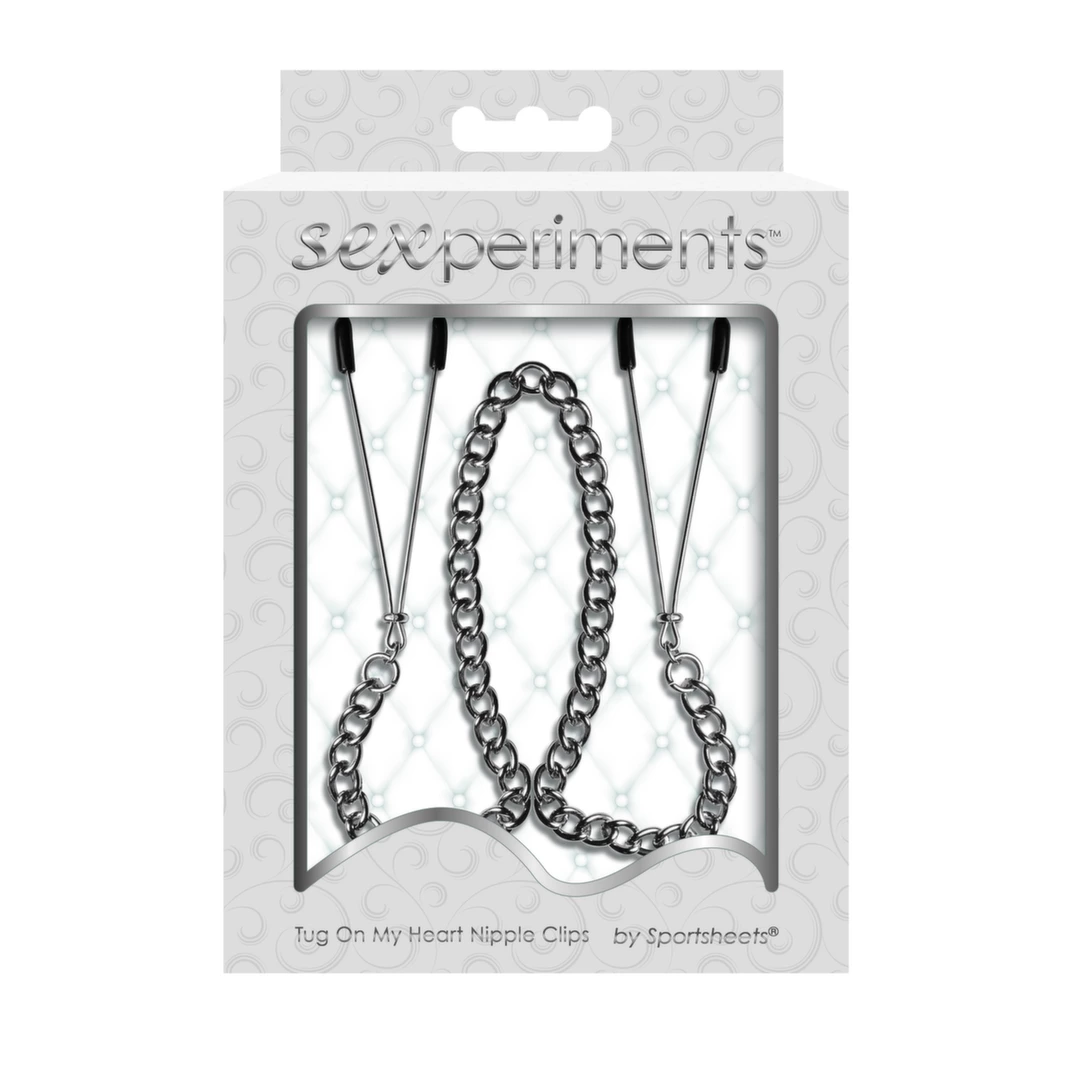 Zaciski na sutki - S&M Tug On My Heart Nipple Clips