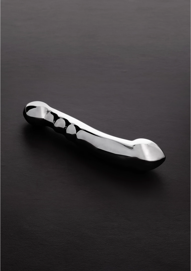 Eleganckie dildo ze srebrnej stali nierdzewnej Eleven Steel 18 cm