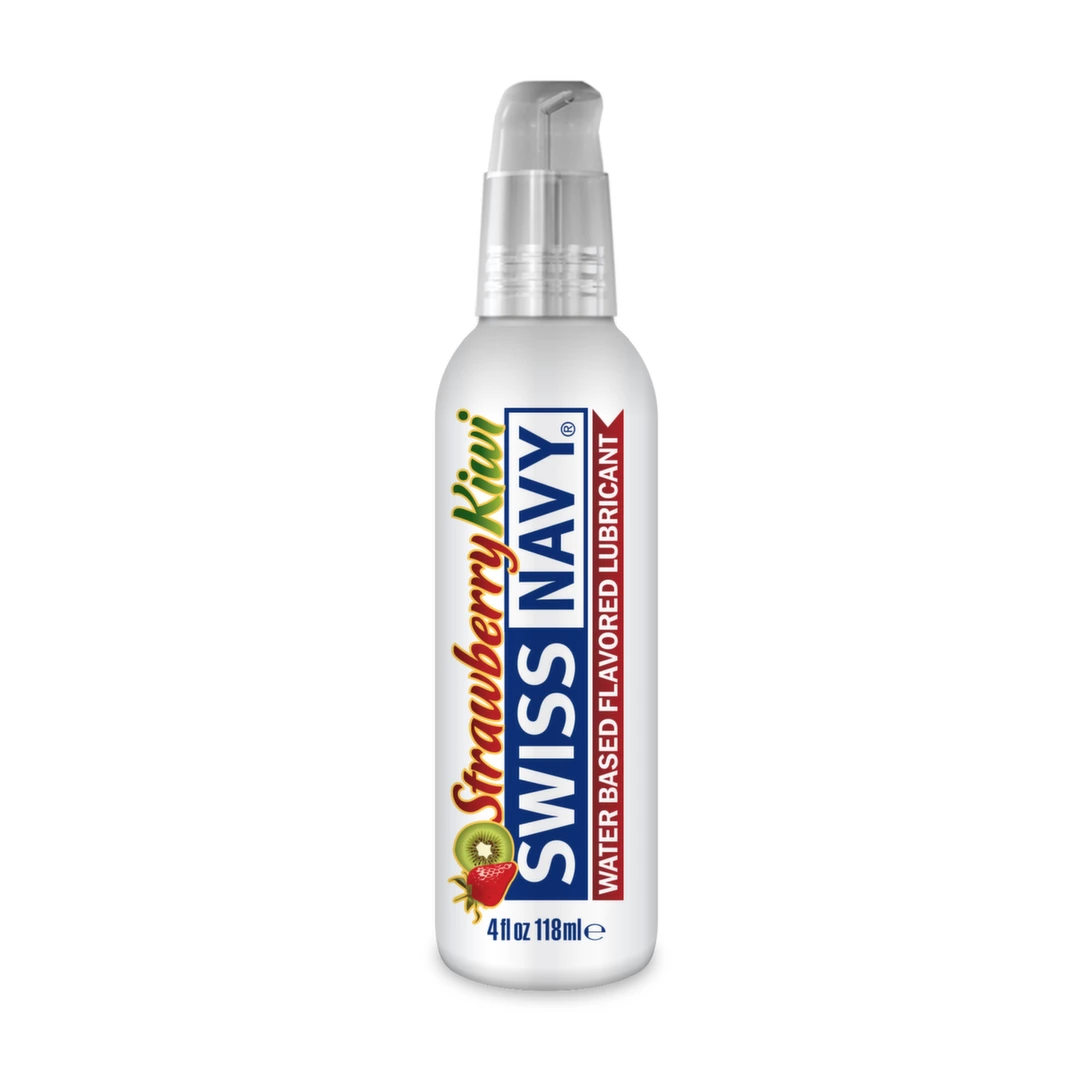 Lubrykant dopochwowy na bazie wody o smaku truskawek i kiwi Swiss Navy Strawberry Kiwi 118 ml