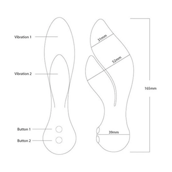 Podwójny wibrator w kolorze fuksji o nietypowym kształcie do masturbacji łechtaczki i punktu G Swan The Feather 