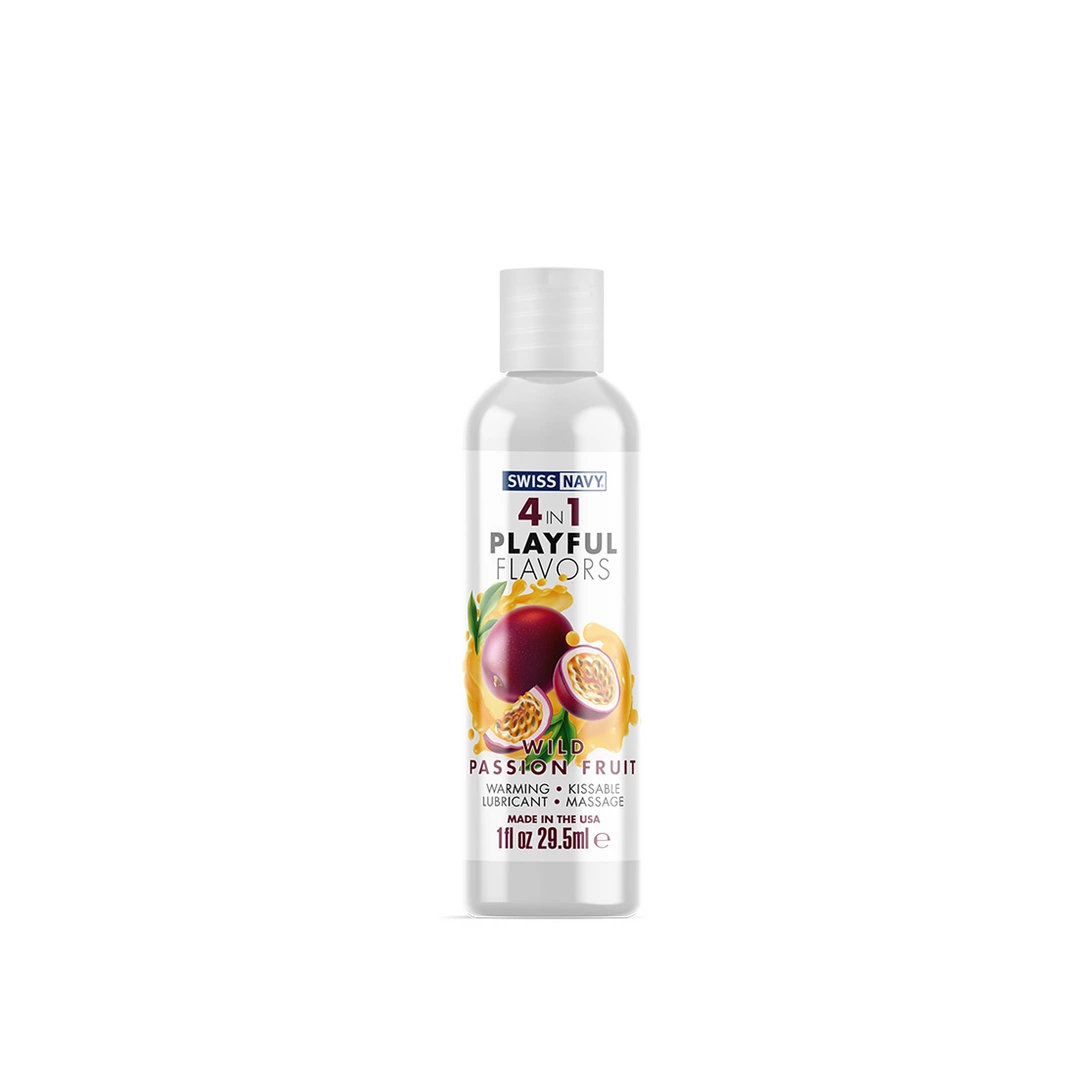 Lubrykant nawilżający na bazie wody o smaku marakui Swiss Navy 4w1 30 ml