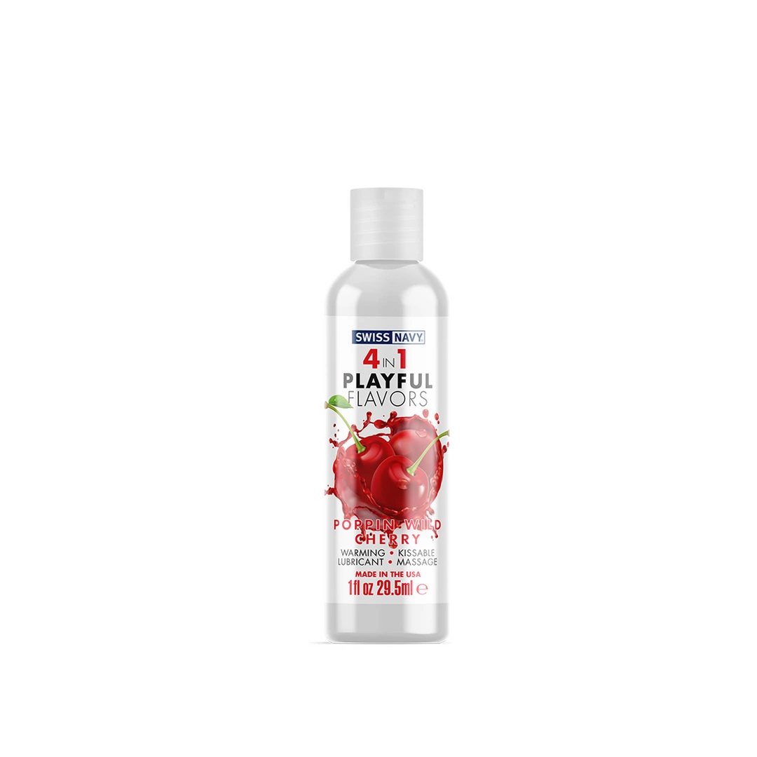 Lubrykant nawilżający na bazie wody o smaku wiśniowym Swiss Navy 4w1 30 ml
