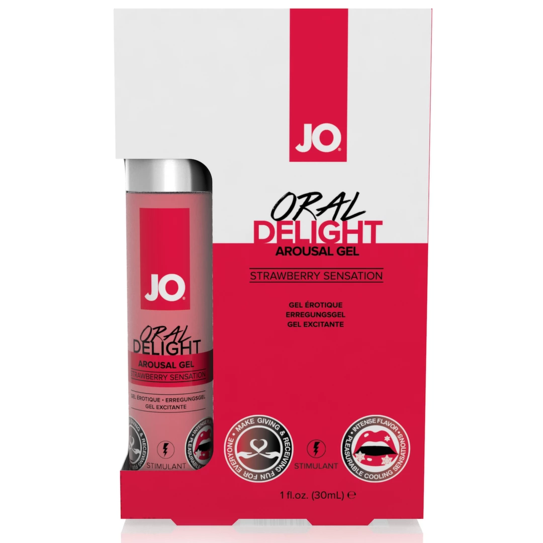 Żel do seksu oralnego o smaku truskawkowym z lekkim efektem chłodzącym System JO 30 ml