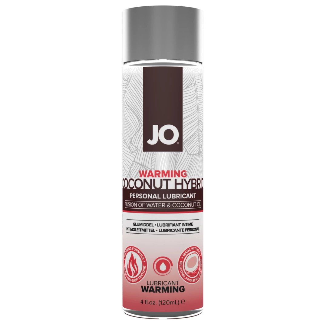 Kremowy lubrykant hybrydowy do seksu waginalnego z rozgrzewającą formułą z olejkiem kokosowym System JO Coconut Hybrid 120 ml