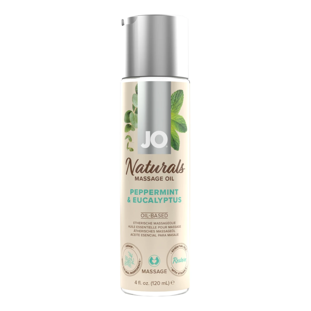 Olejek do masażu o aromacie mięty pieprzowej i eukaliptusa System JO Naturals 120 ml